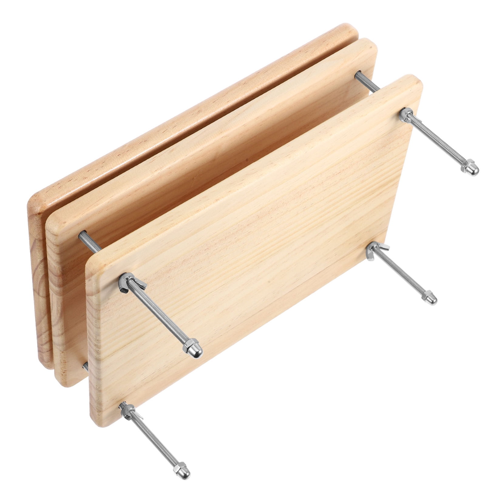 Mobestech Khaki Wooden Book Binding Press Tool for Binding and Pressing Manual Paper Press Machine 16.5x11.8 Inches
