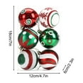 thumbnail image 2 of Kugisaki 6PCS Christmas Glitter Balls Ornaments, 2.36In Shatterproof Tree Hanging Plastic Ball Ornaments for Christmas Tree Home Party Wreath Decorations, 2 of 7
