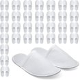 thumbnail image 1 of 24 pares de pantuflas desechables para invitados, punta cerrada a granel para hotel, spa (talla 10 para hombres, 11 para mujeres), 1 of 5