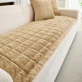 thumbnail image 4 of TOPCHANCES Thickened Plush Couch Covers, Non-Slip Couch Slipcover for Dogs Cats, Pets Bed Mat Couch Protective Cover (Light Coffee, 70x150cm/28*59in), 4 of 12