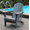 Gray, variant on DRNANLIT HDPE Adirondack Chair - 380 lb Weight Capacity, All-Weather Outdoor Lounge Chair, Easy Assembly & Maintenance-Free, Blue