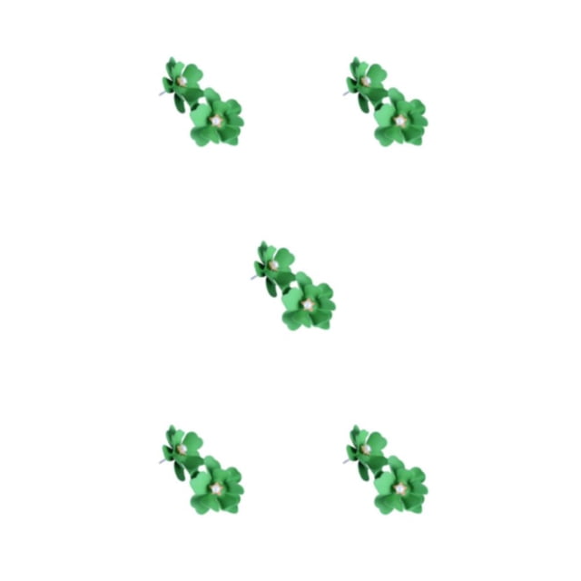 Sonducket 2 uds pendientes de perlas de flores Stud Core moda encantadora gota niñas dulce verano para fiesta regalos de boda verde Type2 NO2