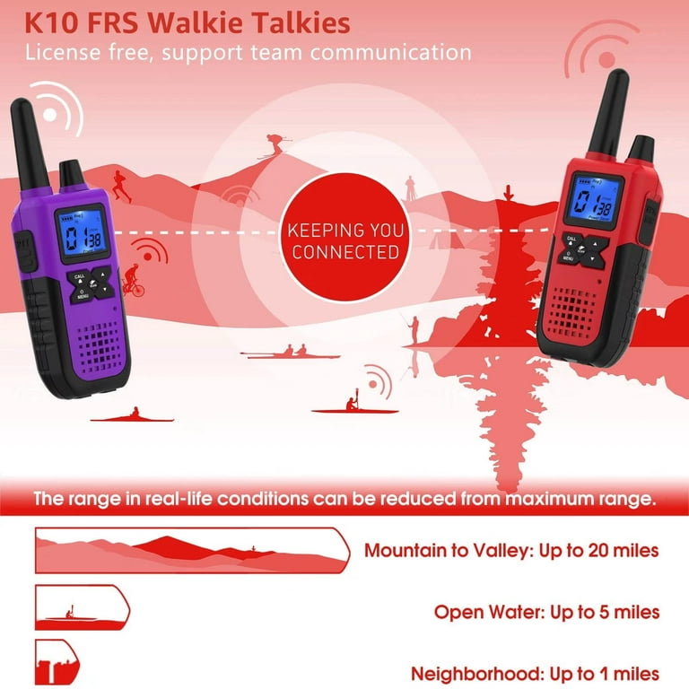 Rechargeable 16 Canaux Talkie Walkie Professionnel, USB Talkie-Walkie, VOX  LED Longue Portée Talkie-Walkie : : High-Tech