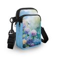thumbnail image 3 of HELLHERO Flowers Dragonfly Women Crossbody Bag 2 Layers Polyester Women 4.33"x1.97"x7.09" for Outdoor Travel, 3 of 7
