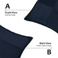thumbnail image 3 of Topfinel 2 Piece Wide Side Pillowcase with Splicing,, Fall Winter Super Soft Corduroy Sofa Pillowcase Decorative Texture Pillow, Navy, 20x20 Inches, 3 of 5