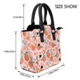 thumbnail image 4 of Zufioo Painting Peach Print Leather Rivet Shoulder Bag, Microfiber PU Leather Adjustable Shoulder Strap Handbag, Ideal Gift for Women-One Size, 4 of 6