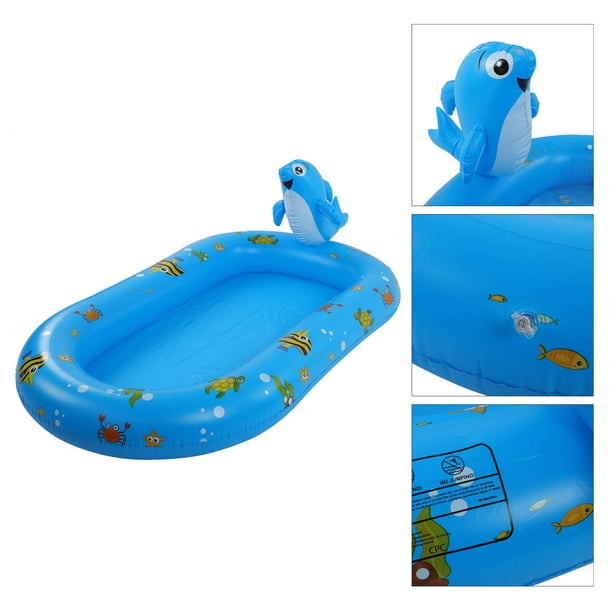 Youthink Summer Pool Toy, Sprinkler Wading Cute Fish Patterns Inflatable Swimming Pool For Outdoor Use For 4-5 Kids