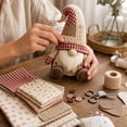 thumbnail image 3 of Knisume Christmas Gnome DIY Patchwork Kit - Sewing Craft for Adults Beginners, Christmas Decorations Indoor with Fabric Holiday Home Decor, 3 of 3