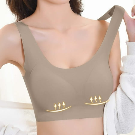 

Leesechin Clearance Bras for Women Brassiere Underwire Push-up Non-slip Lace Flower Surface Beautiful Back Seamless Push-up One-piece Bra without Steel Ring
