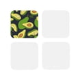 thumbnail image 2 of Kll Square Drink Coasters Set Of 4,Pu Leather Absorbent Coasters Set Decorative Coffee Cup Coasters Housewarming Gift For Home Decor-Fresh Avocado, 2 of 9