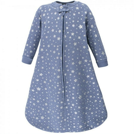 UPC: 0660168182323 | Hudson Baby Infant Boy Premium Quilted Long Sleeve Sleeping Bag and Wearable Blanket Blue Silver Star 12-18 Months