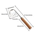 thumbnail image 3 of HongHeng Weeding Artifact Uprooting Weeding Tool, Premium Manganese Steel forged Weed Puller 5 Teeth, Hand Weeder Tool for Gardening with Long Handle (10.8 inch stainless steel), 3 of 4