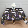 thumbnail image 3 of Halloween Gnomes and Pumpkins Square Tablecloth,Waterproof Square Table Cover,Wipeable Spillproof Washable Table Cover for Home Kitchen Party Decor 60"x60"(152x152cm), 3 of 6