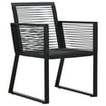thumbnail image 5 of vidaXL 9 Piece Outdoor Dining Set PVC Rattan Black, 5 of 5