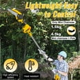 thumbnail image 6 of 2-IN-1 Cordless 6 Inch Pole Saw & Chainsaw, 21V 3Ah Battery Powered 6 Inch Brushless Electric Chain Saw, 14.7ft Max Reach, Telescoping Pole Saws for Tree Trimming, 6 of 7