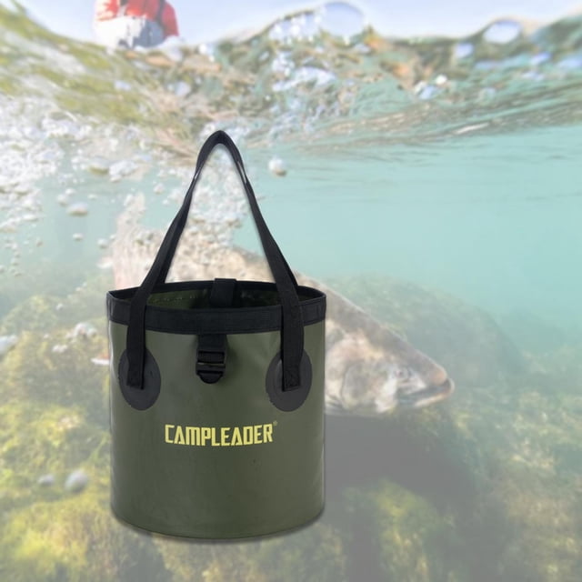Cubo plegable, lavabo portátil para campamento, a prueba de fugas, bolsa de almacenamiento práctica para agua 10 litros