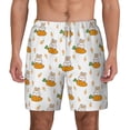 thumbnail image 3 of Uemuo Rabbit And Carrot Pattern Mens Swim Trunks Quick Dry Board Shorts with Mesh Lining, Stretch Beach Shorts Quick Dry No-Chafing Board Shorts-XX-Large, 3 of 9