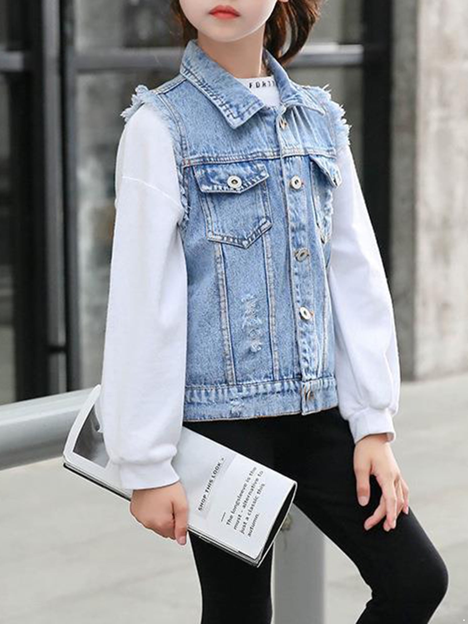 Hessimy Toddler Baby Boys Girls Jean Jacket Kids Denim