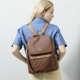 thumbnail image 5 of Mochila de mujer de piel suave retro de gran capacidad, bolso de hombro multiusos, mochila informal para mujer, 5 of 6