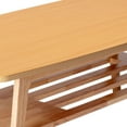 thumbnail image 3 of Gala 47 Inch Modern Wood Coffee Table with Open Bottom Shelf, Natural Brown, 3 of 5