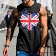 thumbnail image 2 of Men National Day Union Jack Spring Summer Vest Graphic Printed O-Neck Plus Size Comfortable Male Cool Camis Dailywear, 2 of 5