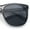 Slate - Black, variant on Unique Curved Inset Lens Horn Rim Plastic Retro Hipster Sunglasses All Black