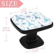 thumbnail image 3 of 4 Pcs Square Cabinet Handle Cupboard Knob Drawer Pulls Handle Eiffel Tower Drawer Knobs with Screws Furniture Decoration, 3 of 5