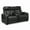 Black, variant on Signature Design by Ashley Boyington Gray Power Reclining Loveseat with Console