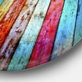 thumbnail image 3 of Designart 'Vintage Wooden Pattern' Metal Wall Art, 3 of 3