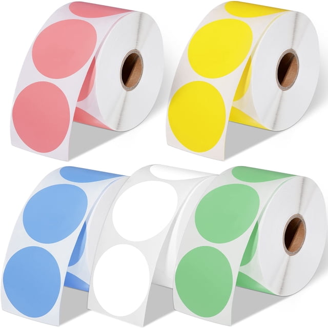 Adhesivos térmicos Epakh, redondos, 3750, de 2 pulgadas (5 rollos)