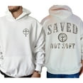 thumbnail image 5 of Saved Not Soft Double Sided Christian Hoodie – Faith-Based Streetwear with Cross Graphic, Religious Jesus Pullover, Motivational Bible Verse Hoodie for Men and Women, 5 of 7