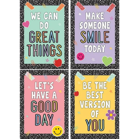 Teacher Created Resources Cool for School Positive Posters, Set of 4