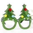 thumbnail image 1 of Nueva decoración navideña Gafas Niños Regalos de Navidad Suministros para festivales Papel LED Fiesta Gafas creativas ((color al azar, 1 of 8