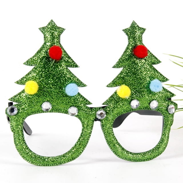 Nueva decoración navideña Gafas Niños Regalos de Navidad Suministros para festivales Papel LED Fiesta Gafas creativas ((color al azar