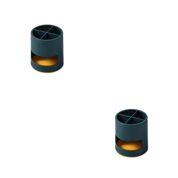 Bearachild Soporte para cepillo de y de desmontable, 4 rejillas para el hogar, cocina, baño, inodoro, cuchara de drenaje, Verde 2piezas
