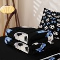 thumbnail image 5 of Homewish Ball Games Zipper Twin Comforter Sets with Fitted Sheet and 2 Pillowcases For Football Boys,Blue Cute Bows Girls Zipper Bedding Set,Black Reversible,4-Piece, 5 of 7