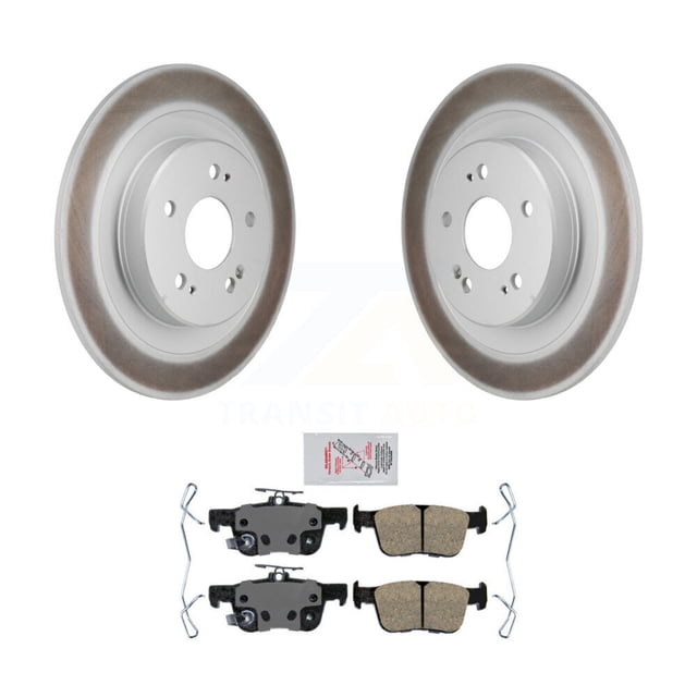 Transit Auto Rear Coated Disc Brake Rotors and Ceramic Pads Kit for Car 2021-2023 Acura TLX KGA-106295