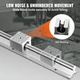 thumbnail image 4 of VEVOR 2 Pcs SBR20 1500mm Rail de Guidage Linéaire 4 Pcs SBR20UU Bloc de Roulement, 4 of 9