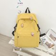 thumbnail image 3 of Mochila escolar de nailon de gran capacidad para estudiantes de secundaria, mochilas japonesas para estudiantes de secundaria, mochilas sencillas de ocio, 3 of 5