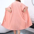 thumbnail image 4 of Raeneomay Women's Waffle Knit Home Spa Bathrobe,Short Sleeve V-Neck Absorbent Quick Dry Tie Waist Loungewear Robe, 4 of 9