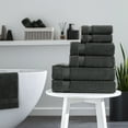thumbnail image 2 of Ozdilek 6-Piece Bath Towel Set, 2 Bath, 2 Hand, 2 Wash , 100% Cotton Turkish Towels, 2 Bath Towels (30x60"/550 GSM), 2 Hand Towels (16x30"/575 GSM), 2 Washcloths (13x13"/600 GSM) (Anthracite Gray), 2 of 8