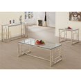 thumbnail image 2 of Coaster Table d'Appoint Carrée Contemporaine en Verre Trempé Nickel, 2 of 3