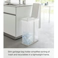 thumbnail image 2 of Yamazaki Home Lidded Garbage Bag Holder, White, Steel, 12, Lid, 2 of 7