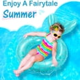 thumbnail image 2 of Inflatable Mermaid Pool Float  Ring Pool Float  Swimming Tubes Mermaid Tail  Pool Inner Tubes Beach Water Mermaid Float for Pool Kids Beach Water Party, 2 of 6