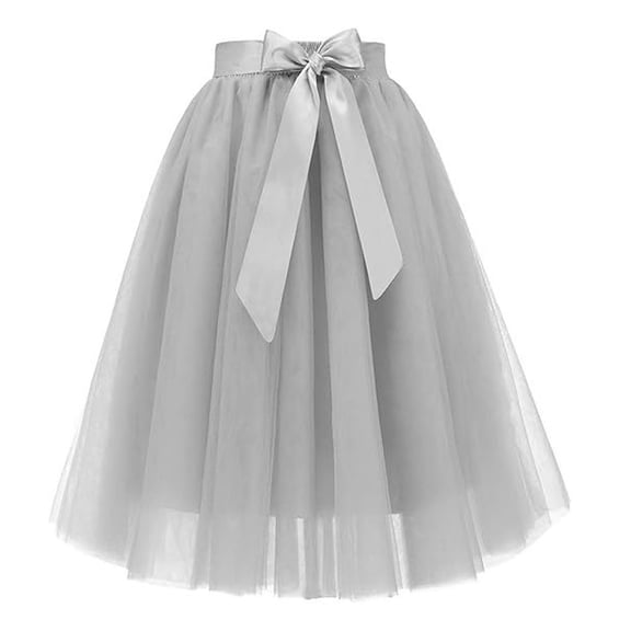 Women Dress Grey Tutu Dress for Women Long Tulle Midi Skirt Layered Puffy Fairy Skirt Tutu for Women Adults