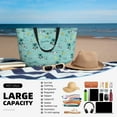 thumbnail image 5 of Wukai Hawaiian Style Print Zipper Bag,large Beach Tote Bag,Waterproof Sandproof Bag,Grocery and Picnic Tote Travel Bag, 5 of 5