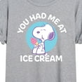thumbnail image 3 of Peanuts - You Had Me At Ice Cream Oversized Graphic T-Shirt, 3 of 6