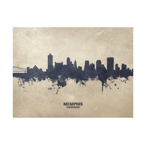 Michael Tompsett 'Memphis Tennessee Skyline Concrete' Canvas Art