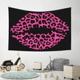 thumbnail image 3 of Pink Leopard Lips Tapestry Wall Hanging Tapestries Wall Backdrop Room Poster Art Aesthetic Decor for Home Office Bedroom Living Room Dorm, 3 of 7