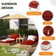 thumbnail image 2 of Set de 2 Cojines para Reposera Sundale para Exterior, Tela Olefina Resistente al Agua, Color Rojo, 2 of 8